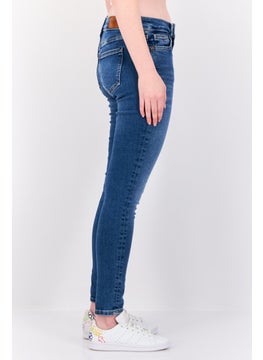 ESPRIT Women Skinny Fit Mid  Rise Wash Stretch Jeans, Mud Blue  - Image 2