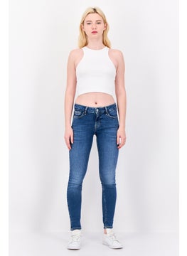 ESPRIT Women Skinny Fit Mid  Rise Wash Stretch Jeans, Mud Blue  - Image 4