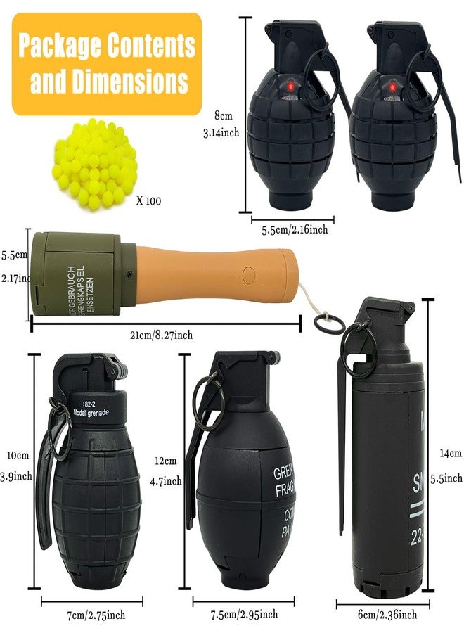REGLORY 6pcs Toy-Hand Grenade for CS Battle Game, with 100 Foam Ammo Tactical CS-Grenade Toy, 4pcs Pull Ring Grenade Toys & 2 pcs Hand Grenades for Age 14 Years Old and up - Image 3
