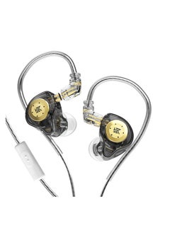Generic EDX Pro in-Ear Stage Monitor Headphone Dual Magnetic Dynamic Unit Earphone Shock Bass Earbuds with 0.75mm Detachable Cable Comfortable Wired Headset (With Mic)  - Image 1