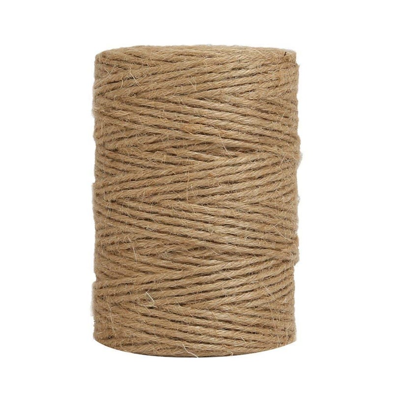 Tenn Well Jute Twine, 328Feet 2.32mm 6Ply Natural Garden Twine, Heavy Duty Jute String for Crafts, Gift Wrapping, Gardening, Farmhouse Decor, Christmas Decorations - Image 1