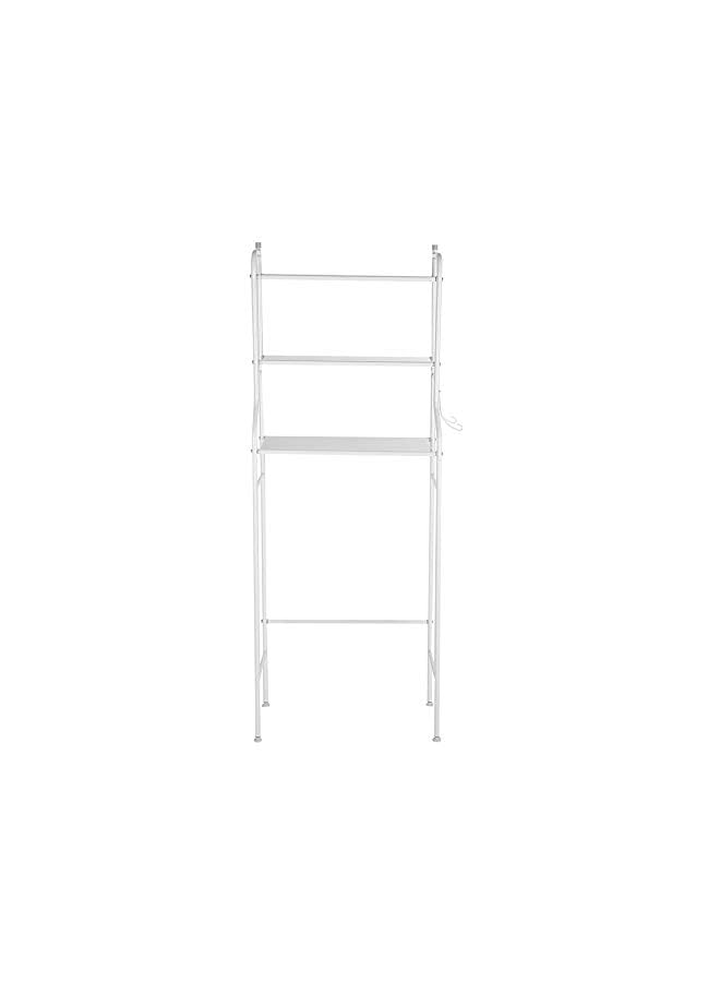 U-HOOME Toilet/Bathroom Shelf – 3 Tier Iron Toilet/Bathroom Towel Holder Rack Holder Over Bathroom Shelf Organiser Toilet Bathroom Storage Finishing Racks Shelf Washing Machine Unit,White - Image 4