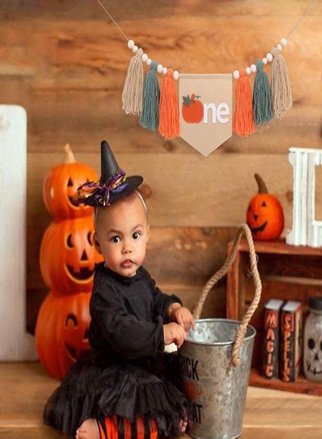HIKLO Little Pumpkin 1st Birthday High Chair Banner - Pumpkins Theme Tassel Banner, Thanksgiving Day Party Supplies, Fall First Birthday Party Decorations, Our Little Pumpkin is Turning One Cake Smash Photo Props - Image 4