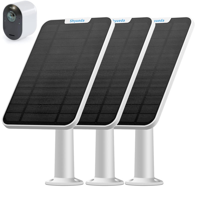 4W Solar Panel Charging Compatible with Arlo Pro 3Pro 4Pro 5SUltraUltra 2 only with 131ft Waterproof Charging Cable IP65 WeatherproofIncludes Secure Wall Mount3PackMagnetic Connector