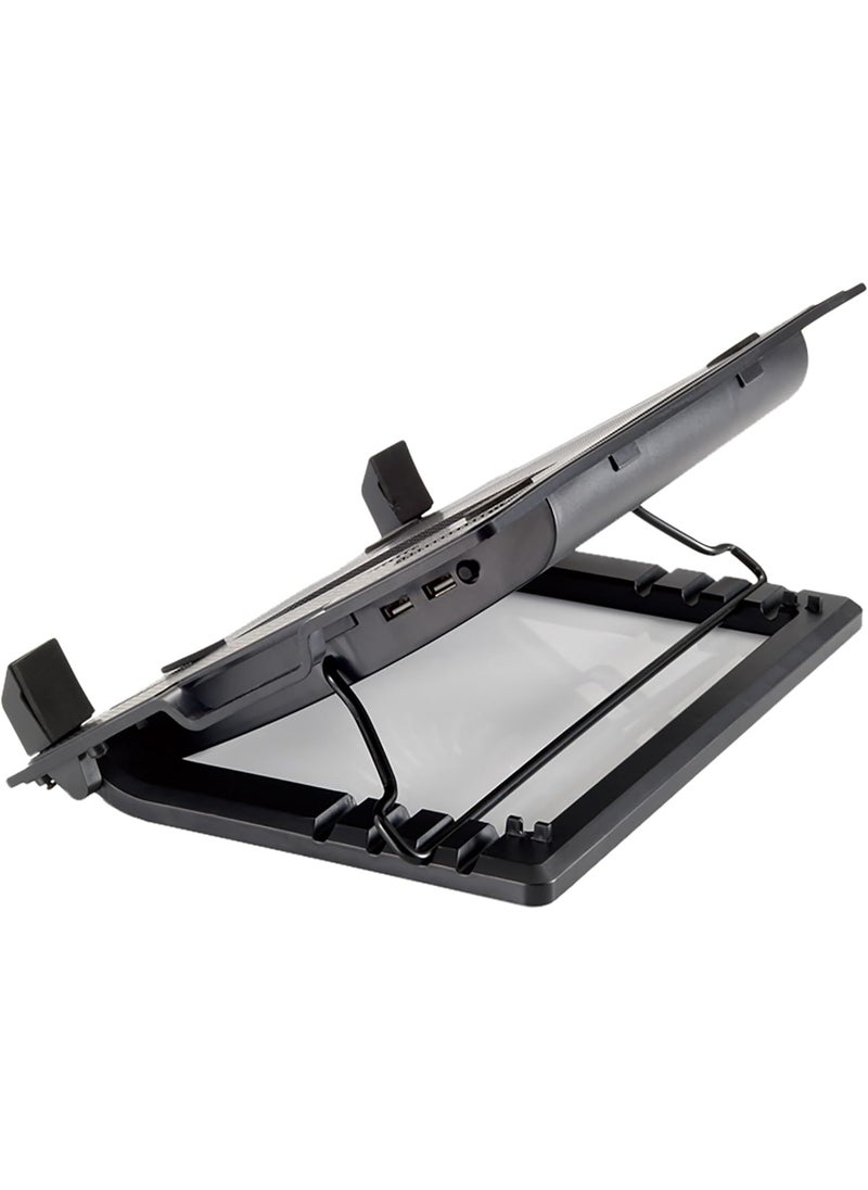 Generic 1-Fan Laptop Cooling Stand – Adjustable Height, Anti-Slip Design, Extra USB Port, Supports up to 17-Inch Devices  - Image 2
