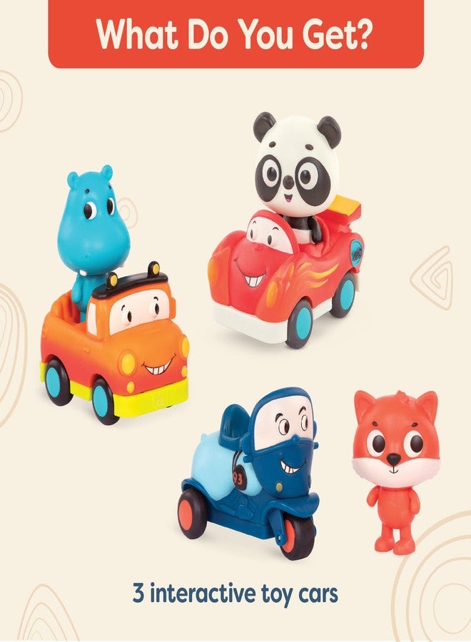 B. toys - Toy Vehicles & Animal Characters - Race Car, Motorcycle, Pick - Up Truck - Toy Cars for Toddlers, Kids - Lights & Sounds - 1 Year + - 3 - Pack Mini Riders - Image 3