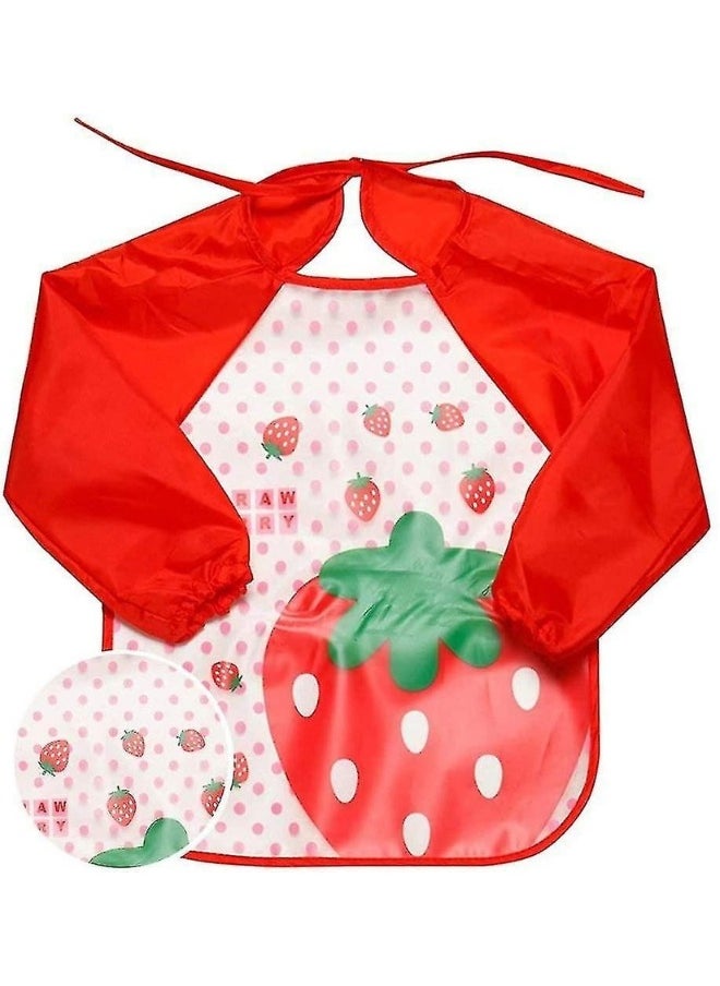 Generic 1pcs EVA Material Sleeve Bib Baby Bib Waterproof Long Sleeve Bib Unisex Feeding Bib Cute Lovely Cartoon Bib for Infant 6 Months to 3 Years  - Image 3