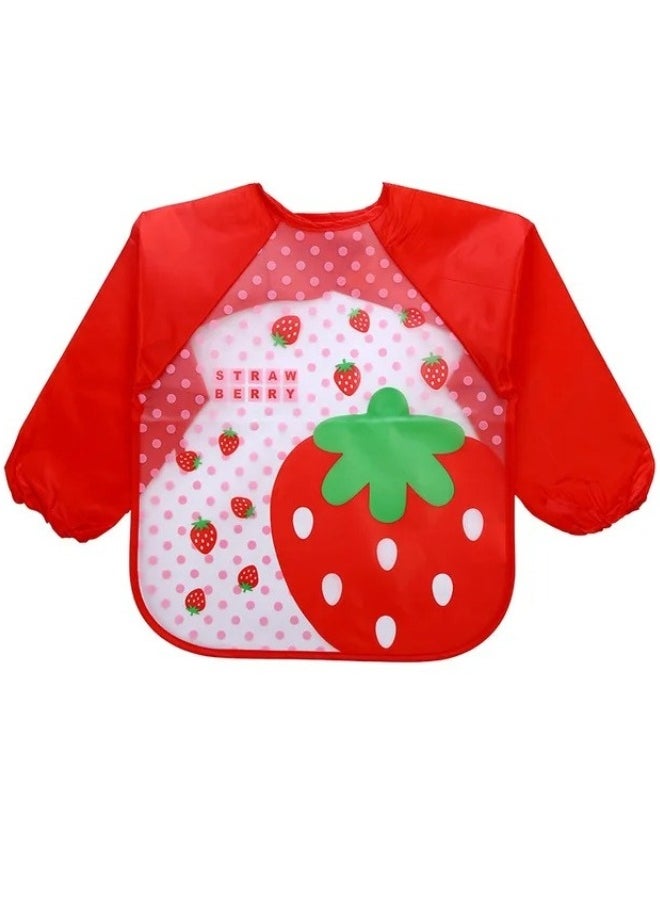 Generic 1pcs EVA Material Sleeve Bib Baby Bib Waterproof Long Sleeve Bib Unisex Feeding Bib Cute Lovely Cartoon Bib for Infant 6 Months to 3 Years  - Image 1