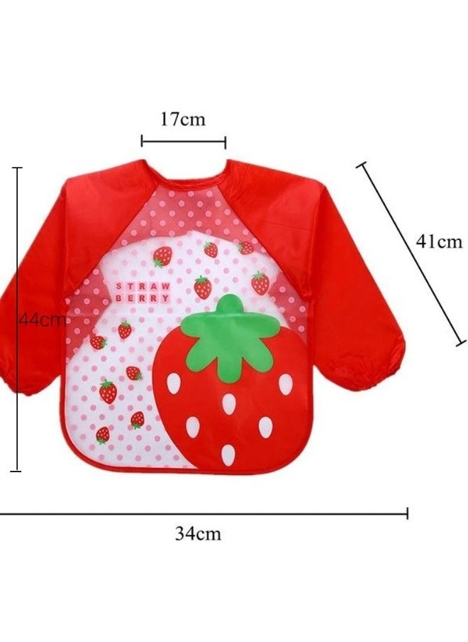 Generic 1pcs EVA Material Sleeve Bib Baby Bib Waterproof Long Sleeve Bib Unisex Feeding Bib Cute Lovely Cartoon Bib for Infant 6 Months to 3 Years  - Image 2