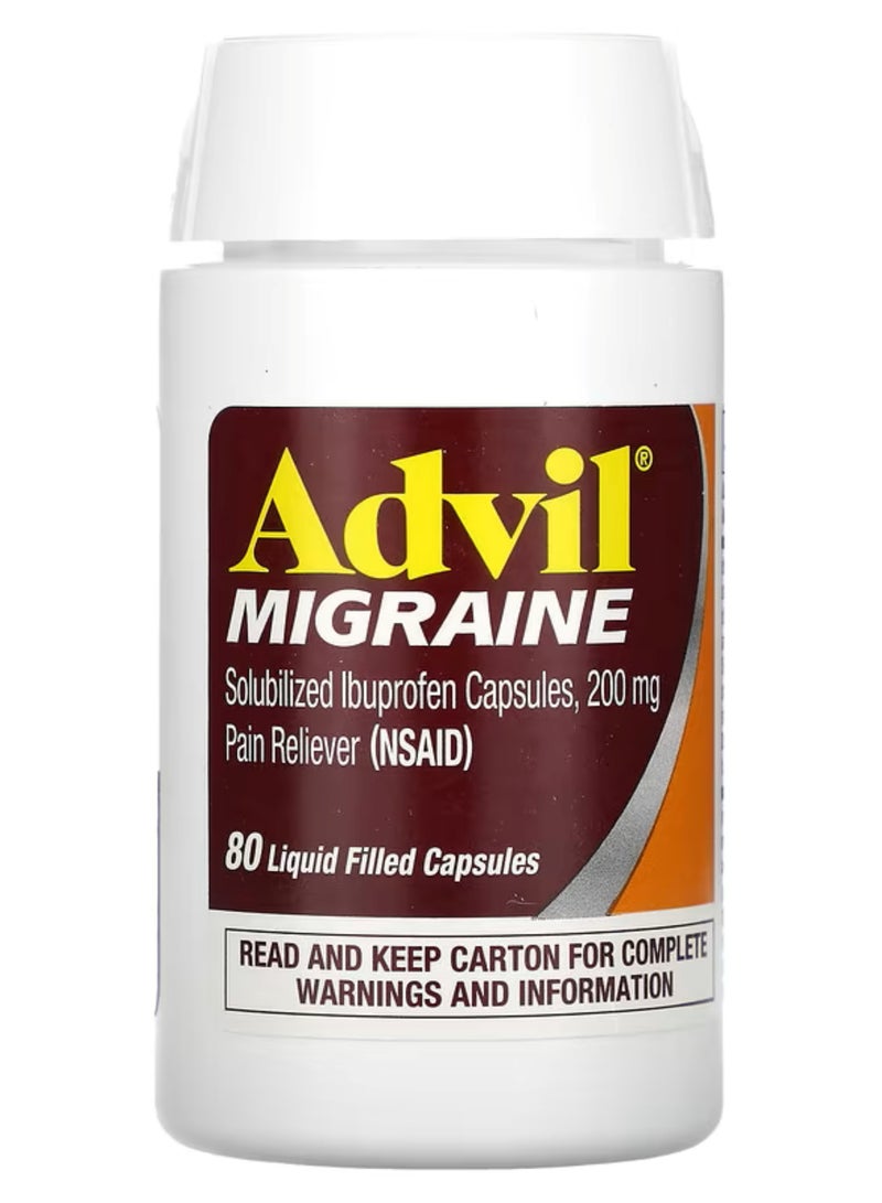Advil, Migraine, 200 mg, 80 Liquid Caps - Image 3