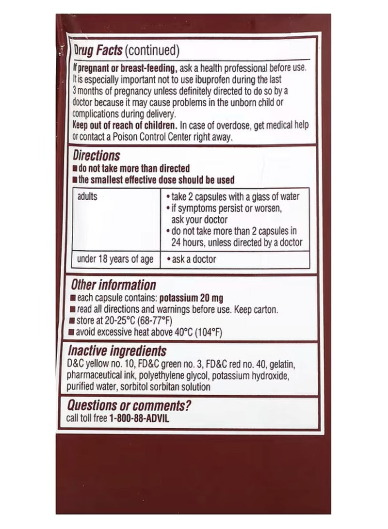 Advil, Migraine, 200 mg, 80 Liquid Caps - Image 2