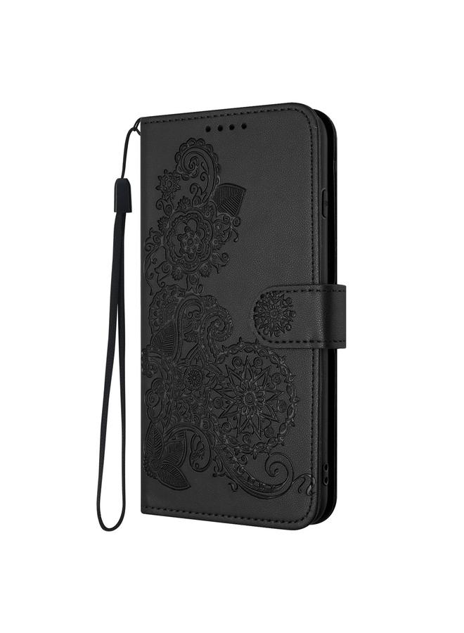 The Bros Phone Case For Infinix GT 20 Pro Datura Flower Embossed Flip Leather Phone Phone Case - Image 3