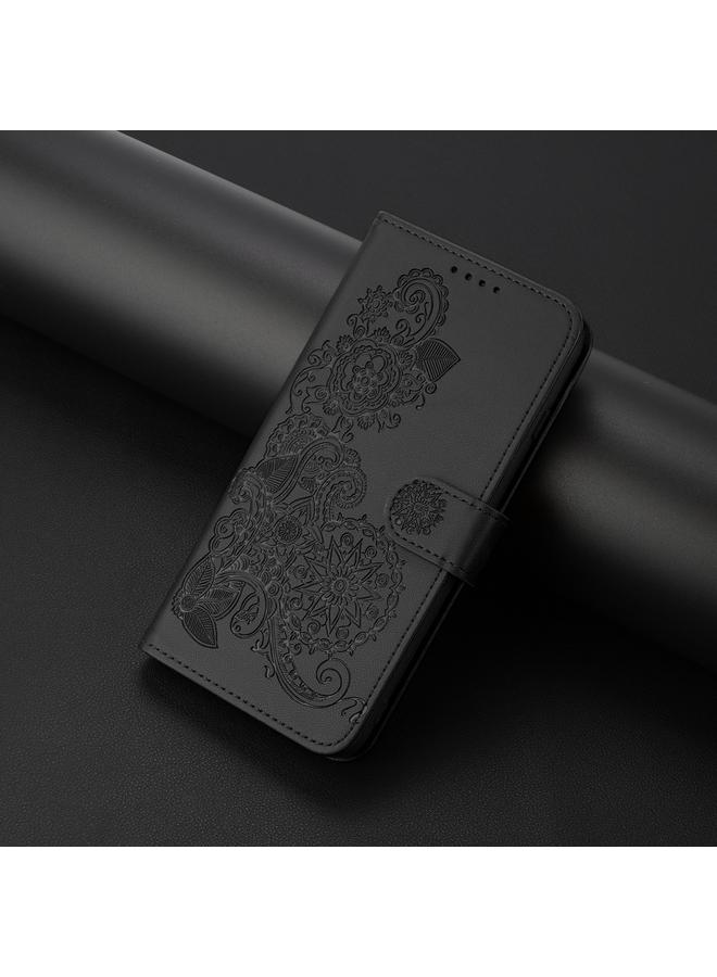 The Bros Phone Case For Infinix GT 20 Pro Datura Flower Embossed Flip Leather Phone Phone Case - Image 2