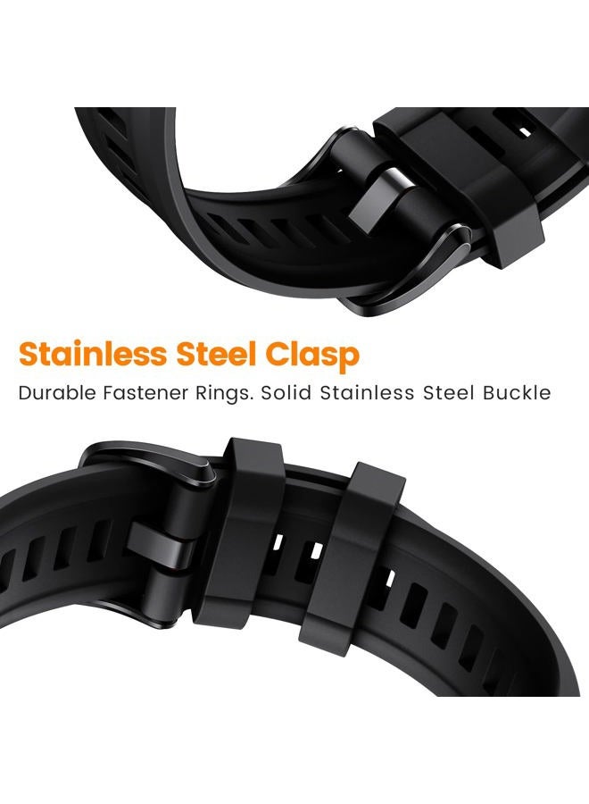 ANCOOL Compatible with Garmin Fenix 7S Band, Easy-fit Sport Wristband Soft Silicone Watch Band Replacement for Fenix 6S/Fenix 5S/Fenix 5S Plus Smartwatch (Black) - Image 4