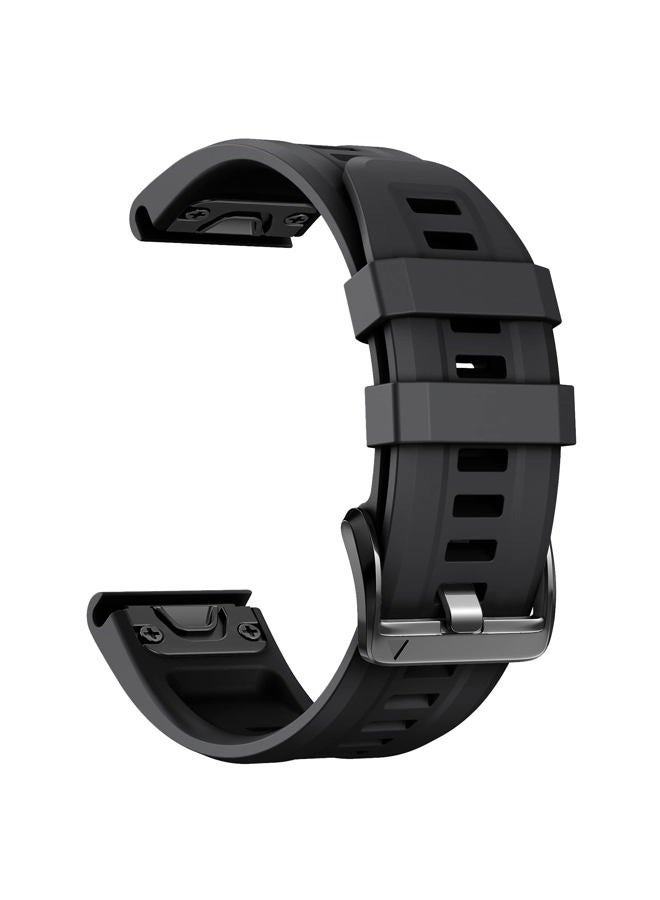 ANCOOL Compatible with Garmin Fenix 7S Band, Easy-fit Sport Wristband Soft Silicone Watch Band Replacement for Fenix 6S/Fenix 5S/Fenix 5S Plus Smartwatch (Black)