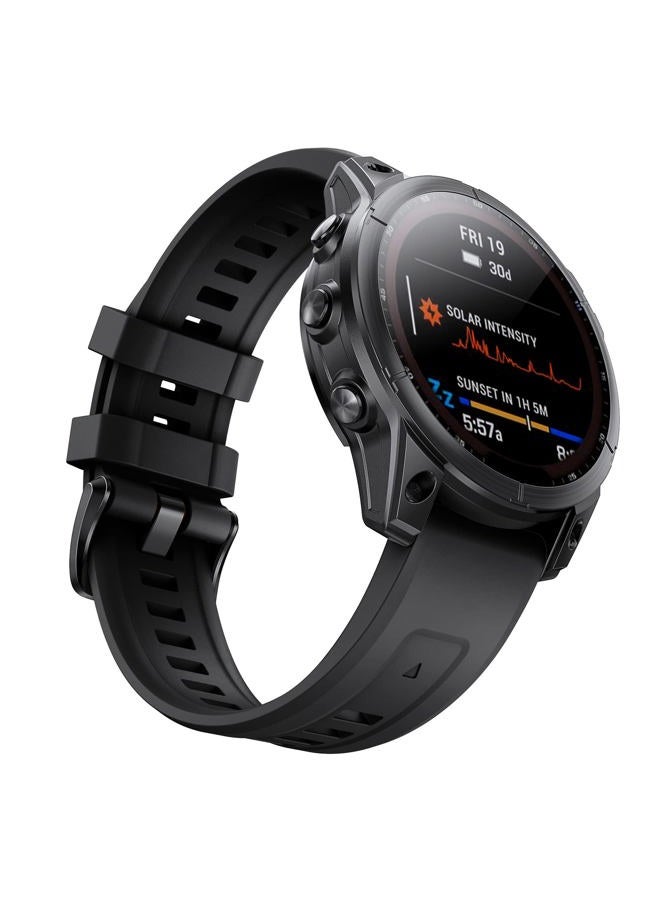 ANCOOL Compatible with Garmin Fenix 7S Band, Easy-fit Sport Wristband Soft Silicone Watch Band Replacement for Fenix 6S/Fenix 5S/Fenix 5S Plus Smartwatch (Black) - Image 2