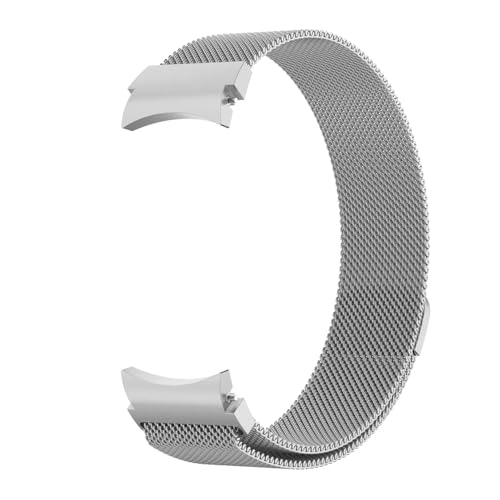 T TECLUSIVE Ultra Luxury Magnetic Metal Chain Strap Band Compatible for Galaxy Watch 7 44mm / Watch 7 40mm | No Gap Adjustable Magnetic Strap for Galaxy Watch 7 (Silver) - Image 1