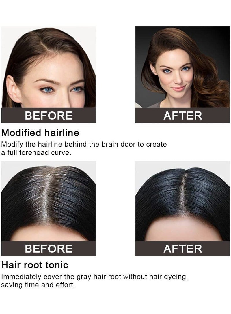 SUAKE Hair Shadow Powder with Puff Touch Instantly Natural Magical Quick Cover Hairline Powder Hair Root Dye Hair Root Concealer for Thinning Hair to Beautify Forehead Curves 4g - Image 2