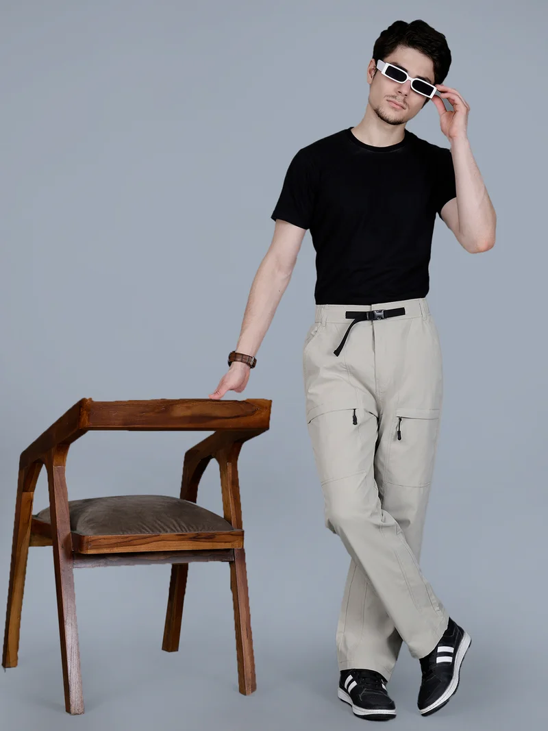 فورت كولينز بنطلون رجالي فورت كولينز بسحاب وجيوب شحن بقصة مريحة