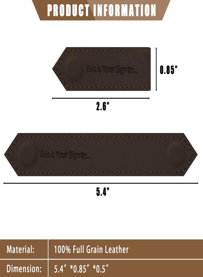 Ringsun Genuine Leather Magnetic Bookmark,Stitched Bookmarks, Multi Functional Book Accessories Gifts for Book Lovers - Image 2