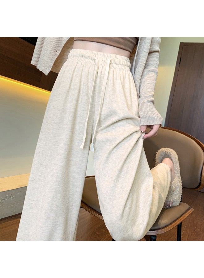 Moonbadi Women'S Casual Pants Thin Wide-Leg Trousers Loose Draped Viscose Home Pants Petite-Friendly Slimming Straight-Leg Pants - Image 3