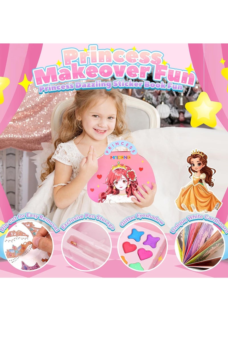 EIONN Arts and Crafts for Kids Toys for Girls Age 4 5 6 Girls Birthday Presents: Creative Plane Activities DIY Princess Makeup Craft Sets for 4-6-8 Year Old Kids, 4 5 6 7 8 Year Old Girls - Image 3