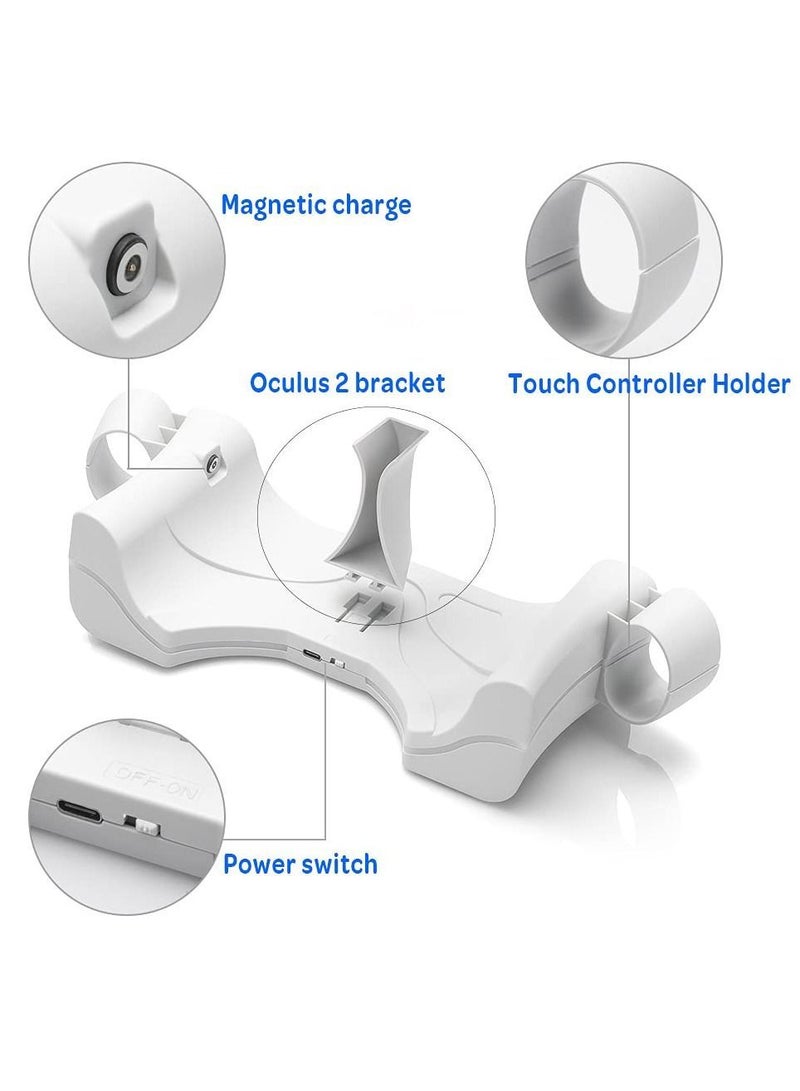 Charging Station for Oculus Quest 2 USB Dock Stand VR Headset High-Speed With Breathing Light Handle Storage - Image 2