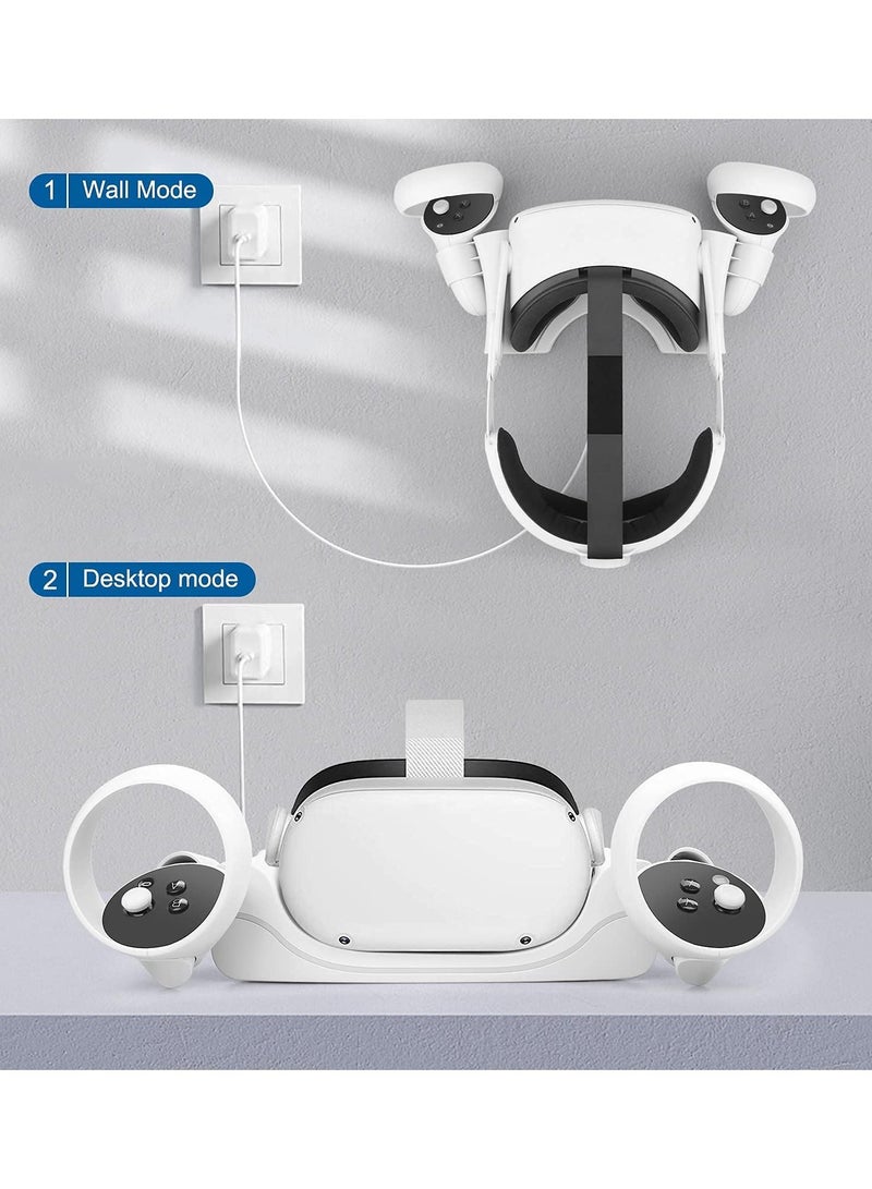 Charging Station for Oculus Quest 2 USB Dock Stand VR Headset High-Speed With Breathing Light Handle Storage - Image 5
