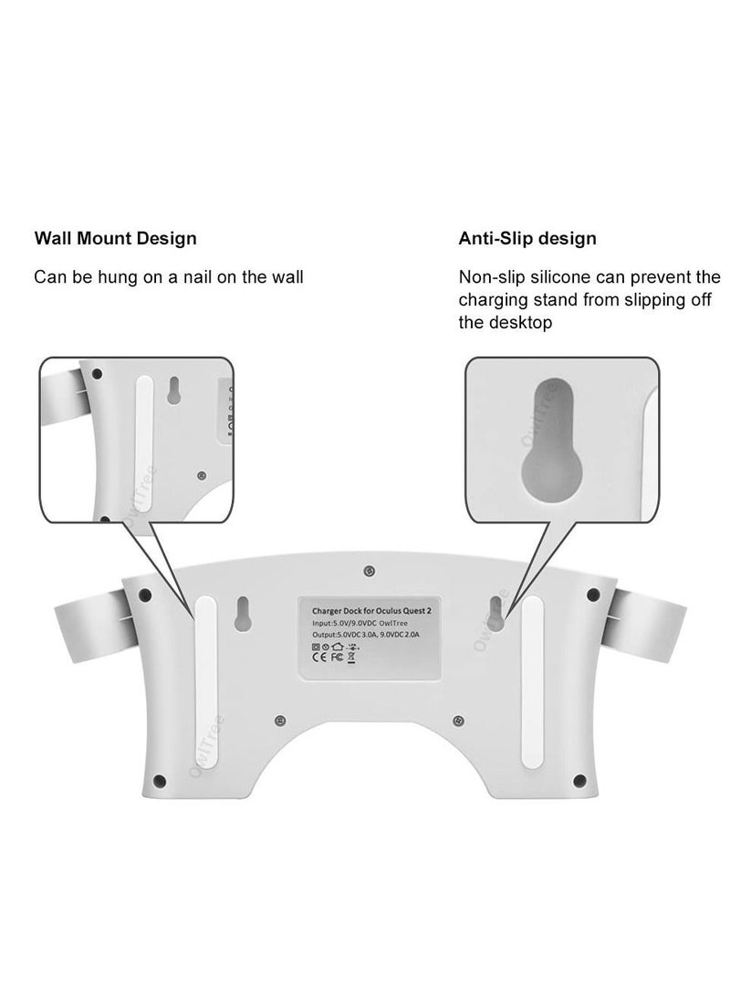 Charging Station for Oculus Quest 2 USB Dock Stand VR Headset High-Speed With Breathing Light Handle Storage - Image 4