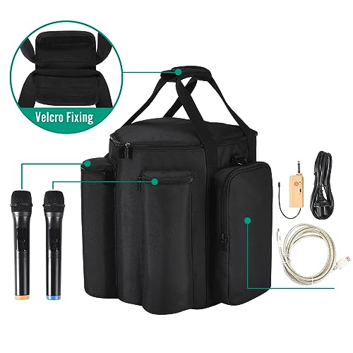 LaiMoney Wireless Speaker Case for Bose S1 Pro Plus - Bluetooth Speaker with Microphone, Audio Cable, Outdoor Party Travel Portable Backpack Carrying Case - Image 5