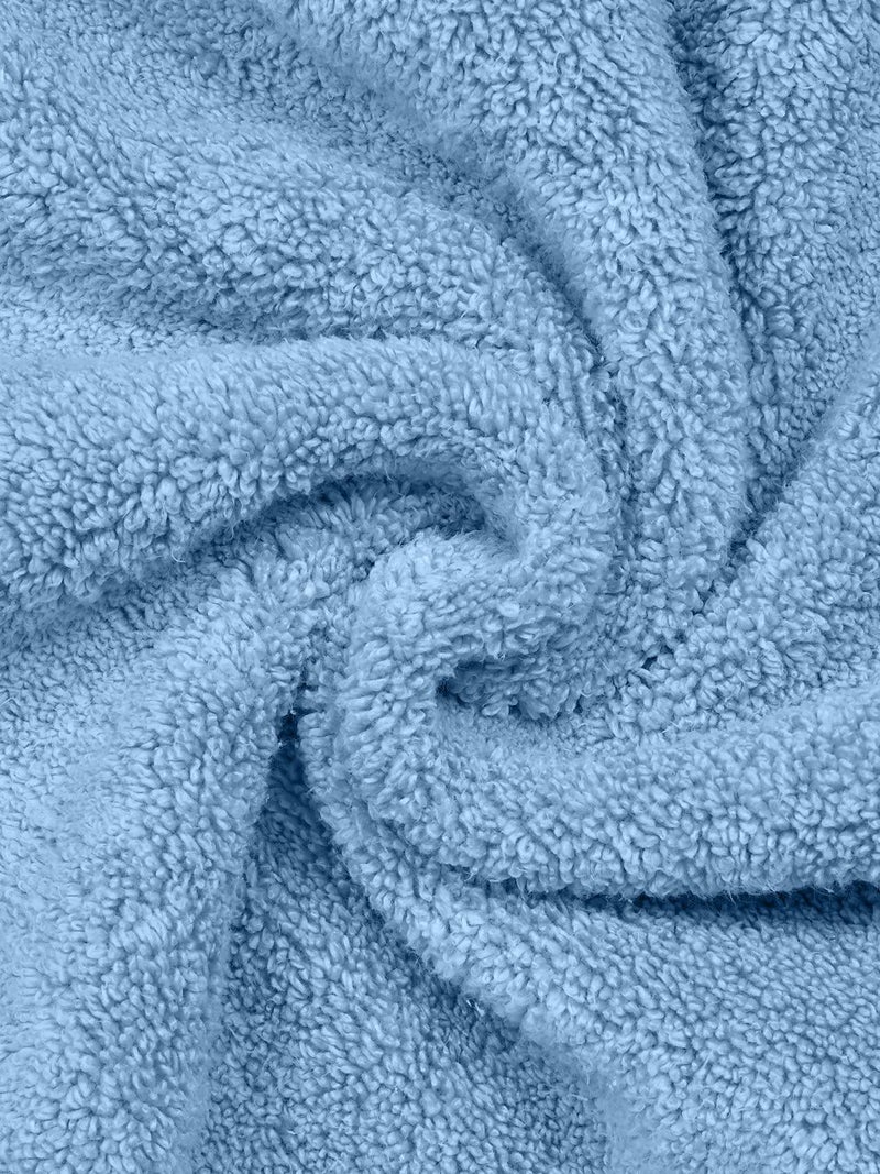 Bombay Dyeing Super Ultrx Zero Twist Plain Dyed 650 GSM Cotton Bath Towel - Ultrx Cornflower - Image 5