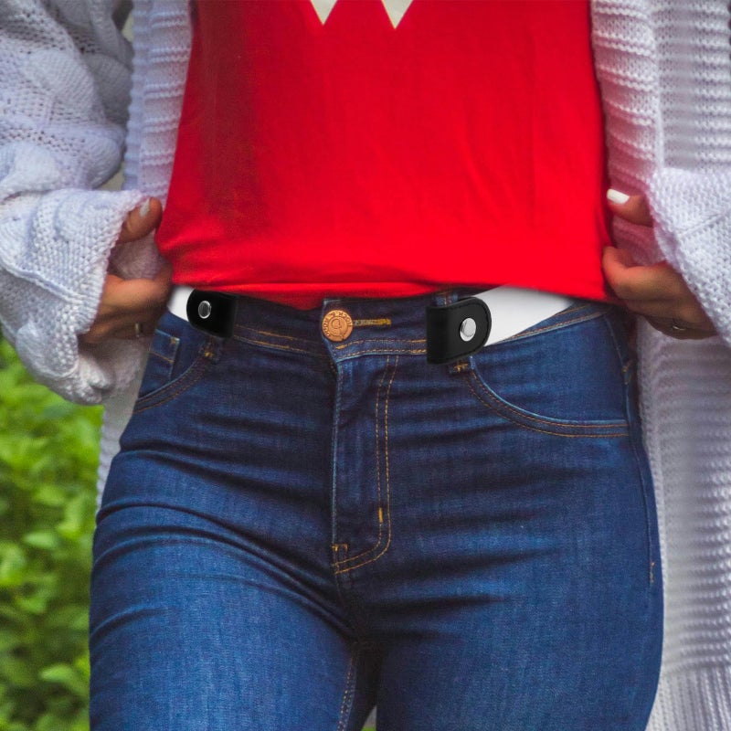 No Buckle Stretch Belt Unisex Women Men Waist Belt Simplicity Elastic Waist Belt - Image 5
