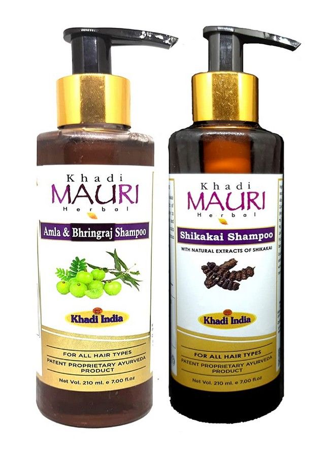 Khadi MAURI Amla Bhringraj & Sikkakai Shampoo Multicolor 420 Ml Pack Of 2 - Image 2