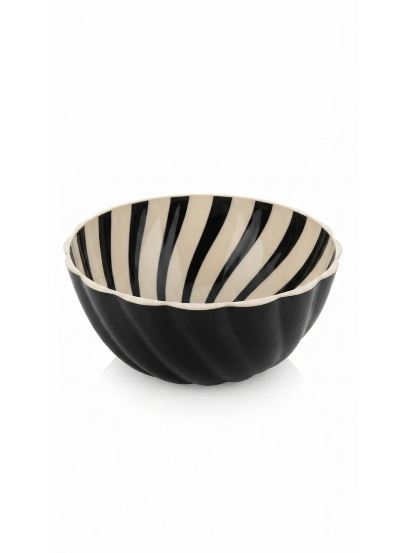 Titiz Elegant Salad Bowl by Titiz - Modern Striped Design, 3.5L Capacity - Image 1