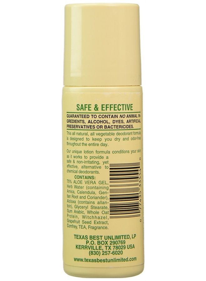 ALVERA All Natural Roll-On Deodorant, Aloe Herbal, 3 Fluid Ounce  - Image 2