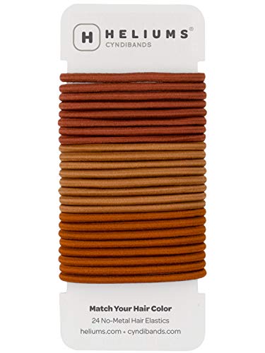 Cyndibands Hair Ties for Red Hair No Damage Hair Elastics 4mm Ponytail Holders for Woman 24 Count Redheads Auburn Ginger Copper - Image 2