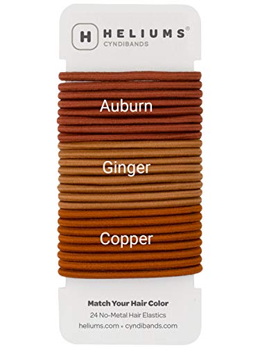 Cyndibands Hair Ties for Red Hair No Damage Hair Elastics 4mm Ponytail Holders for Woman 24 Count Redheads Auburn Ginger Copper - Image 5