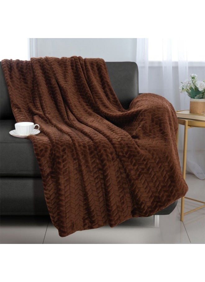 DANUBE HOME Takisha Throw Blanket Soft Accent for Living Room, Bedroom, Sofa, And Bed Stylish, Warm, And Comfortable Home Decor Perfect Gift Idea 127X154Cm Brown 