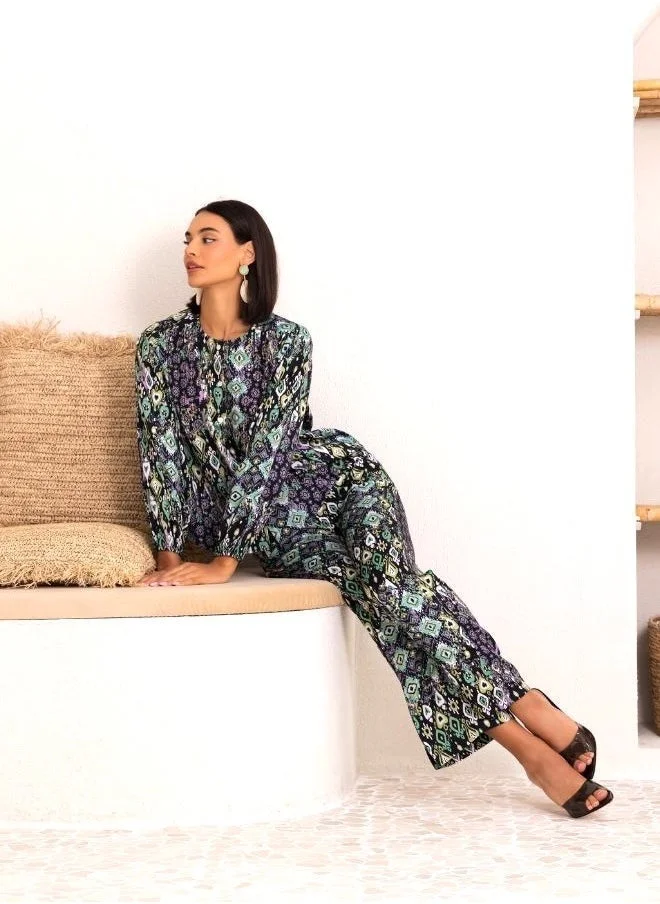 ذاتس ماي جال بنطلون شركة مطبوعة مطرزة