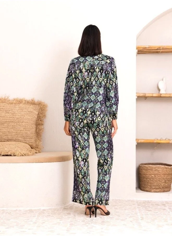 ذاتس ماي جال بنطلون شركة مطبوعة مطرزة