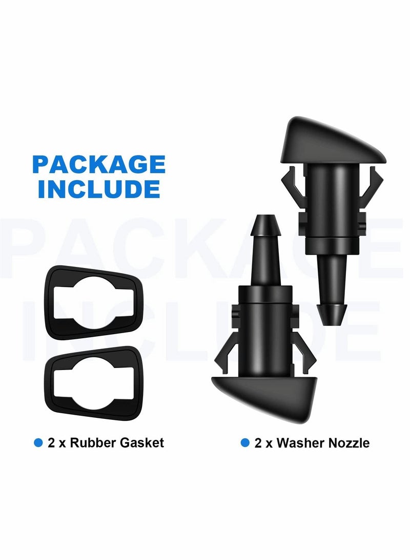 Windshield Wiper Nozzles, 2 Pack Premium Front Windshield Washer Nozzles, Windshield Washer Nozzle Replacement for Chrysler/Dodge/Jeep/Ram, Windshield Nozzle Spray Jet Kit Replaces