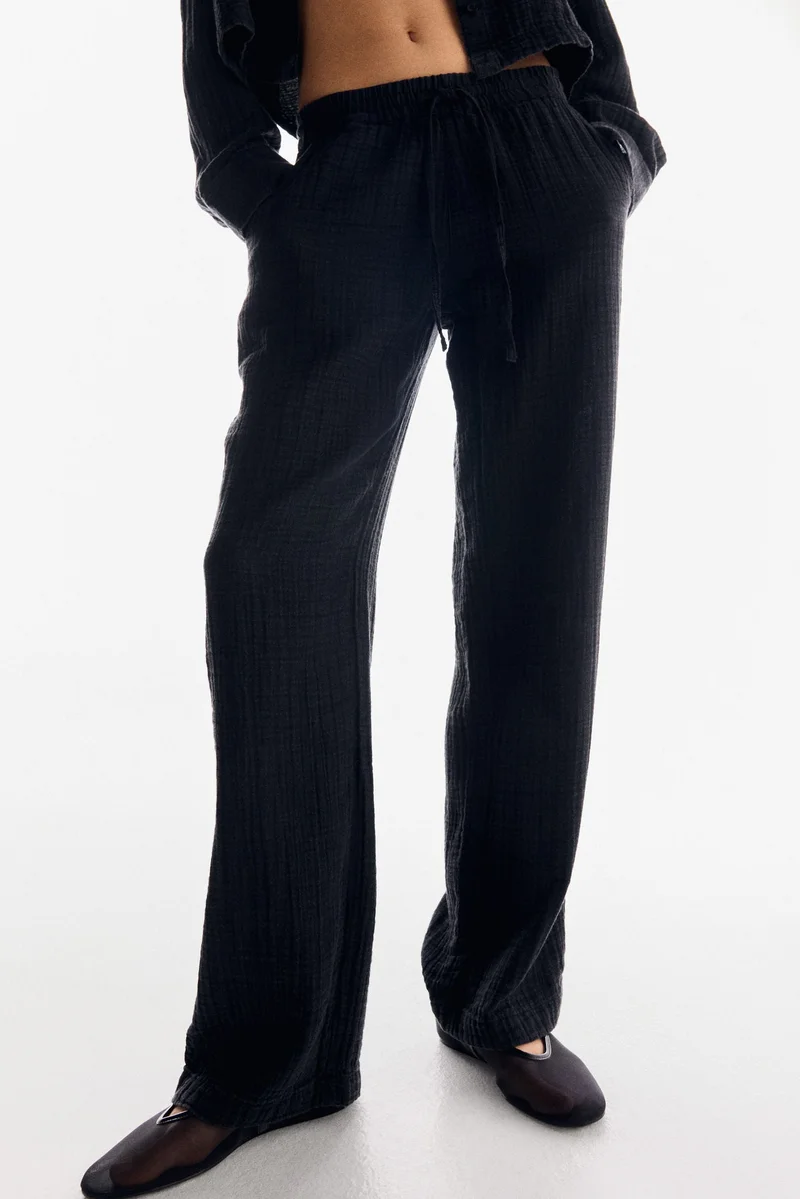 H&M Cotton muslin trousers