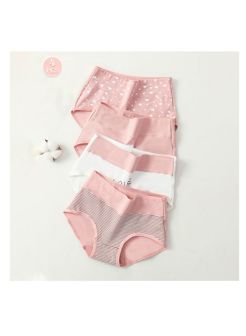 4 Pieces High Waist Intimates Panties Soft And Comfort Women Briefs  - Image 1