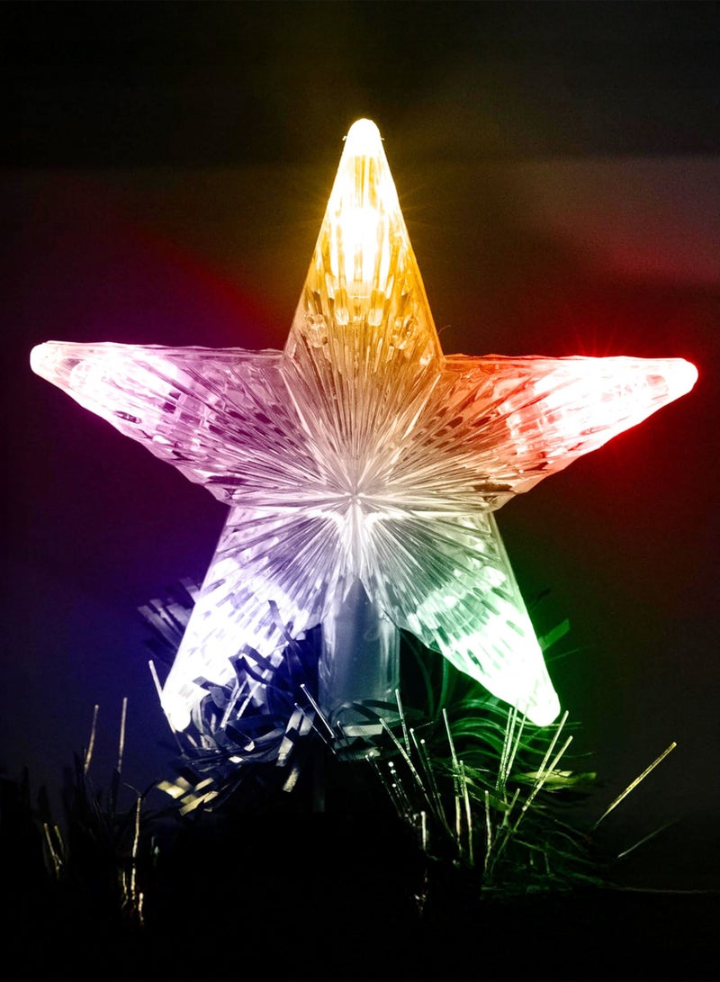 توشيونيكس شجرة صنوبر عيد الميلاد الصناعية المزخرفة بطول 1.20 متر/3.9 قدم مع أضواء LED متعددة الألوان مدمجة لعيد الميلاد، وغطاء شجرة على شكل نجمة، وحامل معدني ومحول طاقة، مثالية لديكور حفلات أعياد الميلاد والمنزل والمكتب وحفلات رأس السنة الجديدة والاحتفالات الداخلية والخارجية، سهلة التجميع - Image 4