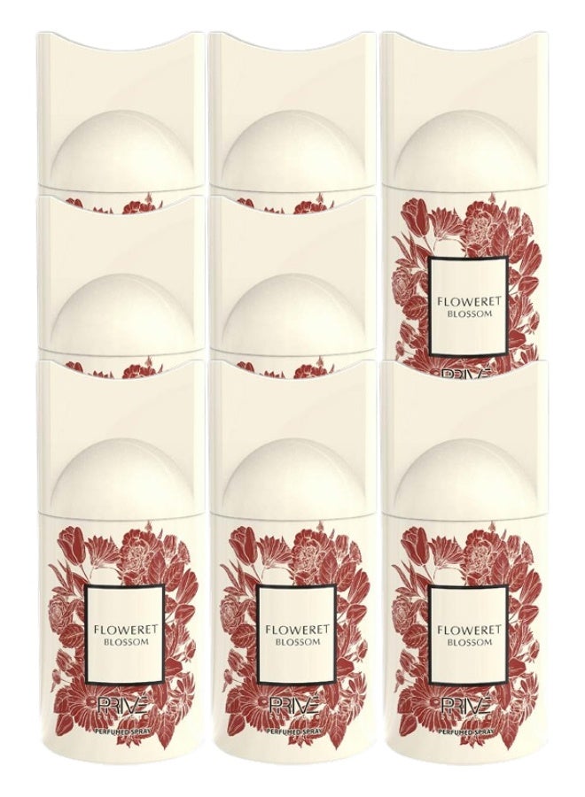 PRIVE 8 Pieces Floweret Blossom Body Spray 250ML - Image 1