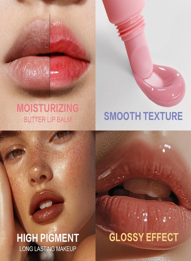 شي إن مرطب شفاه ملون - مرطب شفاه نباتي لترطيب ولمعان فوري - لون شفاف، عناية مهدئة بالبشرة (كرز) - Image 4