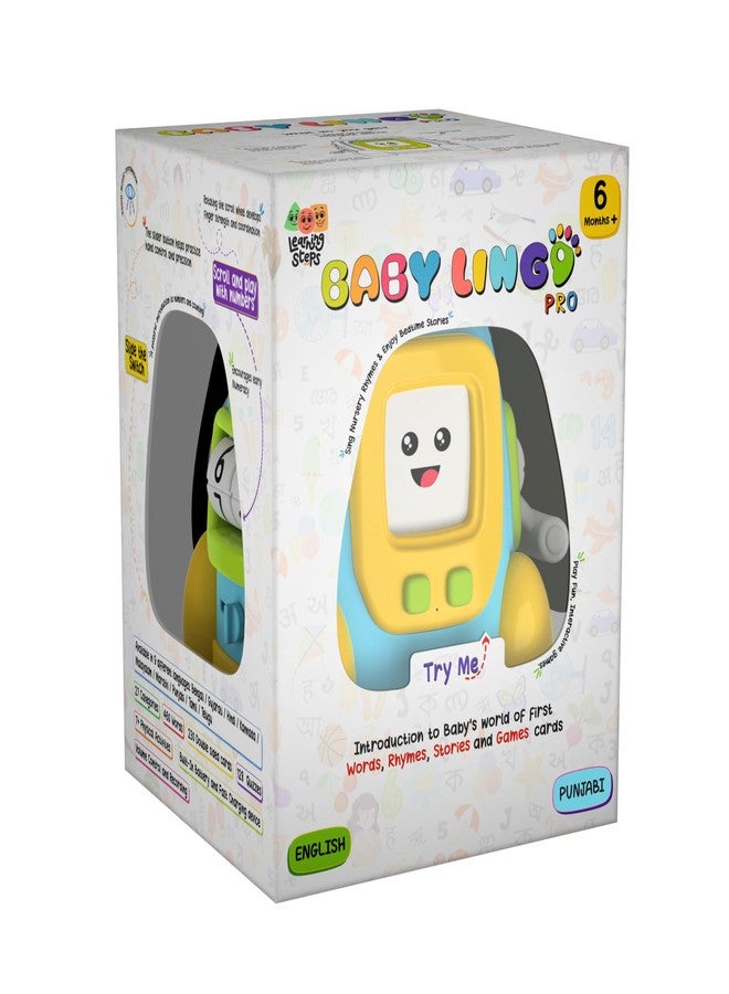 Learning Steps - Baby Lingo Pro, Montessori Games, Multilingual Toy, Screen-Free Quiz Games, Vocabulary Building, Interactive Educational Toy for 1 to 5 Year Old Kids. English - Punjabi - Image 1