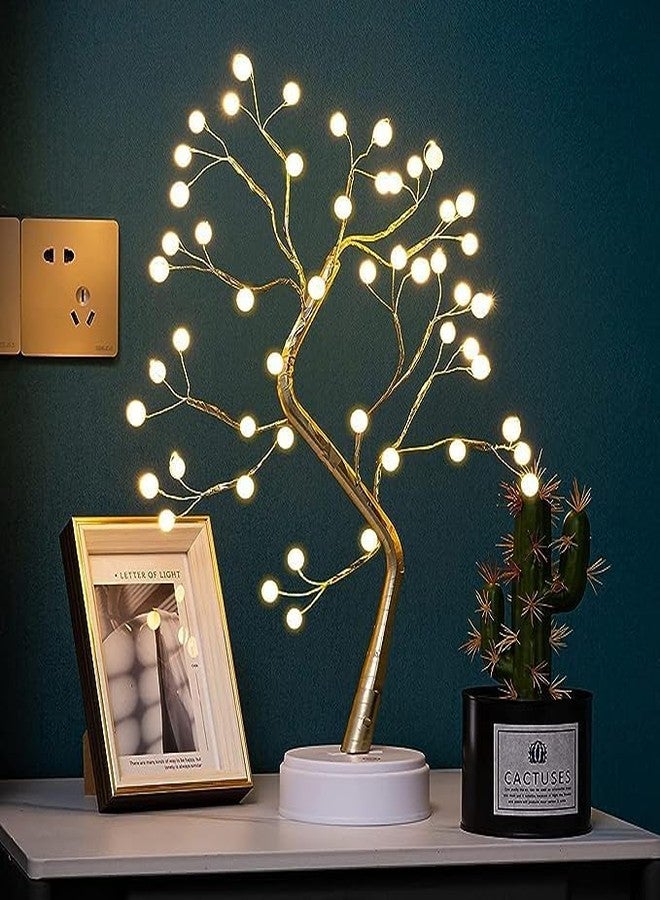 DesiDiya® Decorative LED Moti Tree Lamp Tabletop - Fairy Lights Spirit Tree, Bonsai Tree Light - Room, Wedding, Bedroom Decoration, Gifts - 36 LED Pearl Lights - Image 2