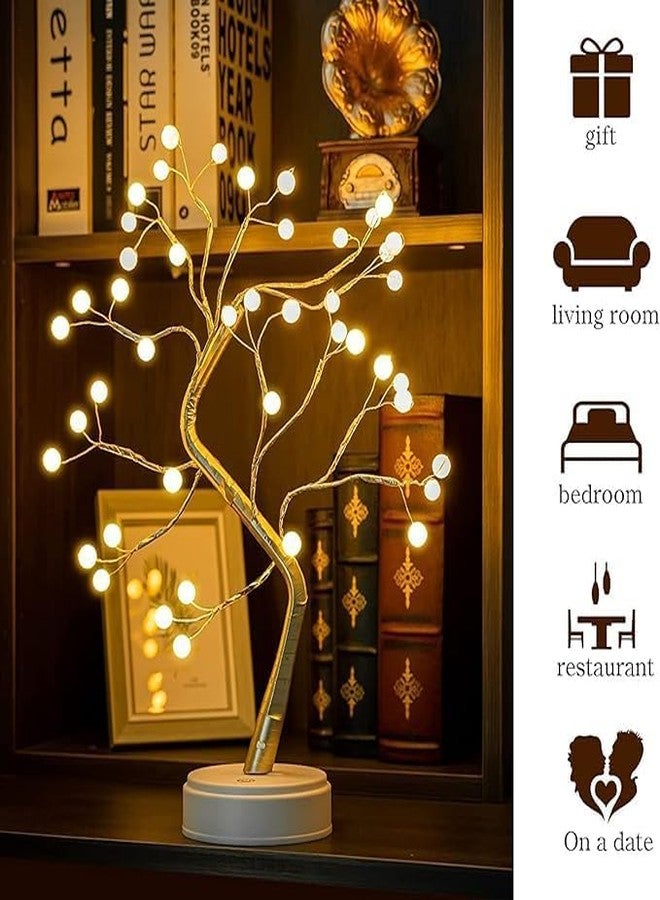 DesiDiya® Decorative LED Moti Tree Lamp Tabletop - Fairy Lights Spirit Tree, Bonsai Tree Light - Room, Wedding, Bedroom Decoration, Gifts - 36 LED Pearl Lights - Image 3