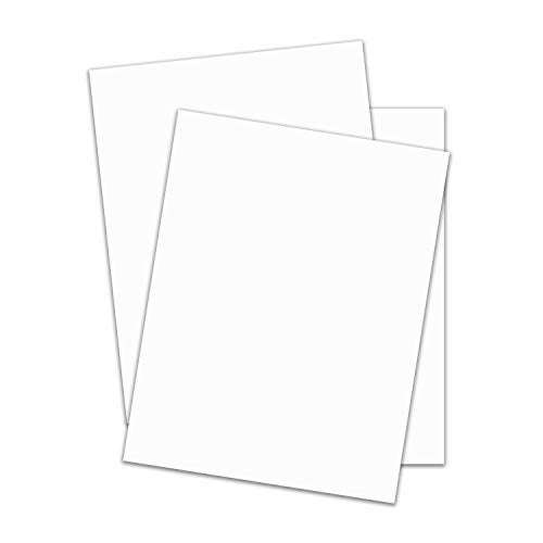 S Superfine Printing 8.5 x 11" White Silk Matte Card Stock – Extra Thick Heavy 130lb Cover (350gsm) Cardstock – Great for Invitations, Greeting Cards, Scrapbooking, Crafts – 50 Sheets per Pack (Not for Inkjet Printer) - Image 1